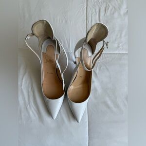 Christian Louboutin White Pointed Heels